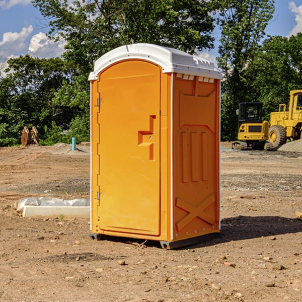 can i customize the exterior of the portable restrooms with my event logo or branding in Harrison Valley